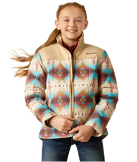 10052471 Youth Crius Jacket Serrano Southwest Print By Ariat