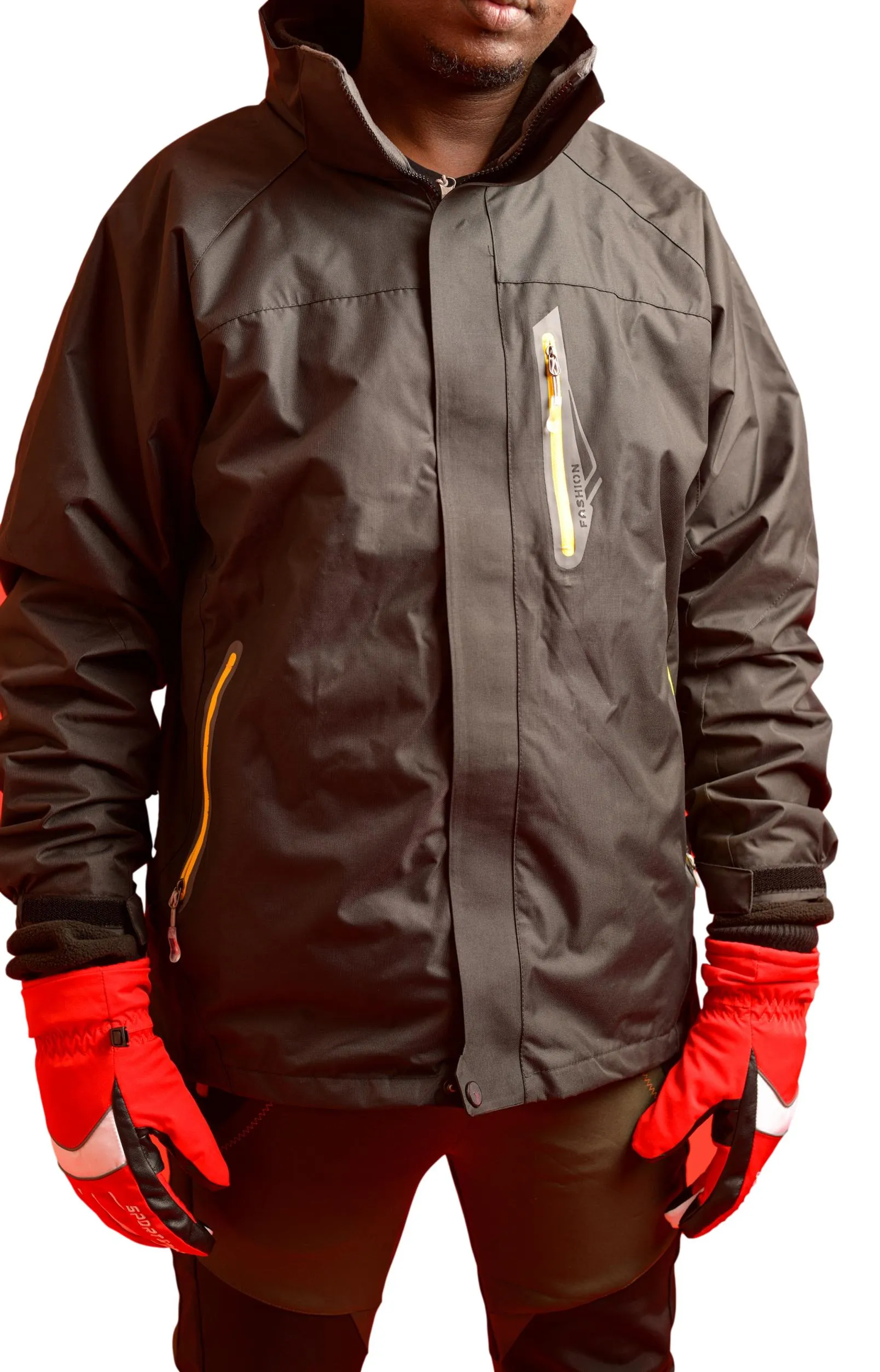 3 in 1 hiking jacket Outdoor waterproof, windproof mountaineering jacket with detachable hat and fleece jacket