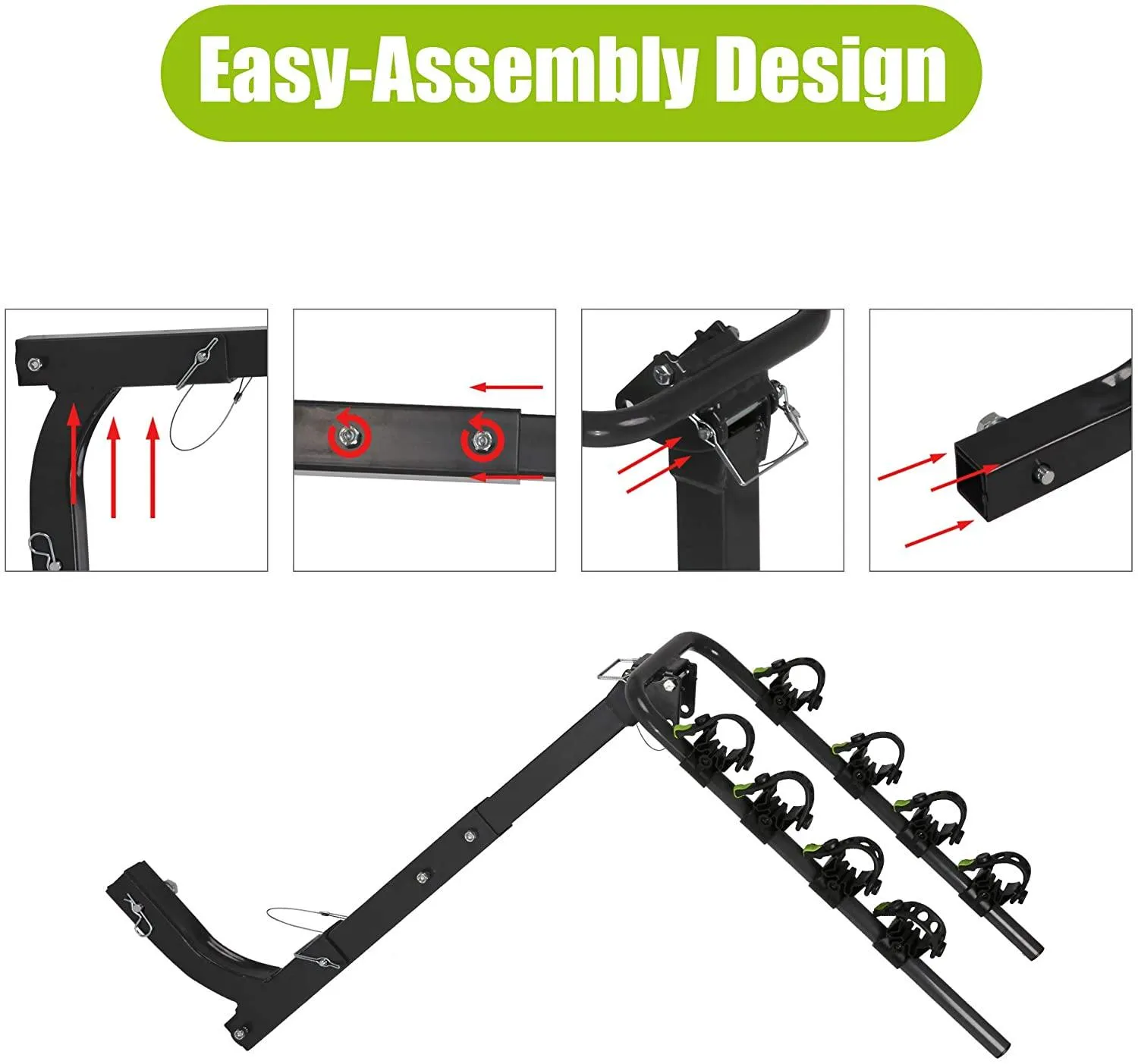 4 Bike Rack Hitch Mount Folding Bicycle Carrier 2" Receiver Car SUVs & Minivans