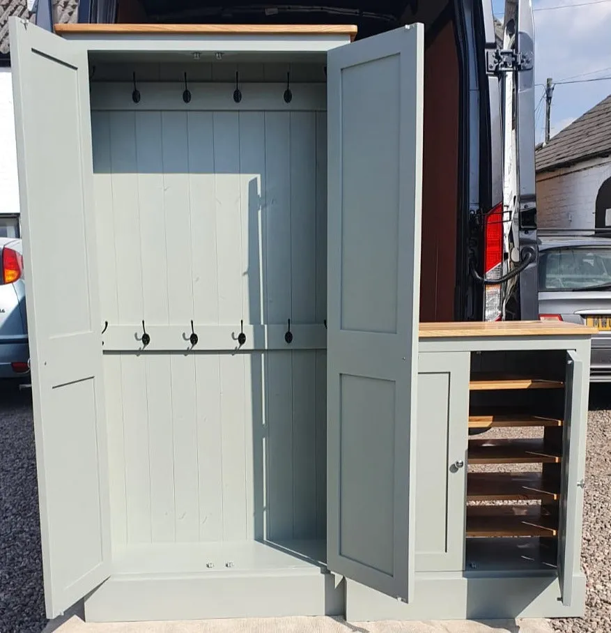 **4 Door Combination Coat and Shoe Storage Cupboard