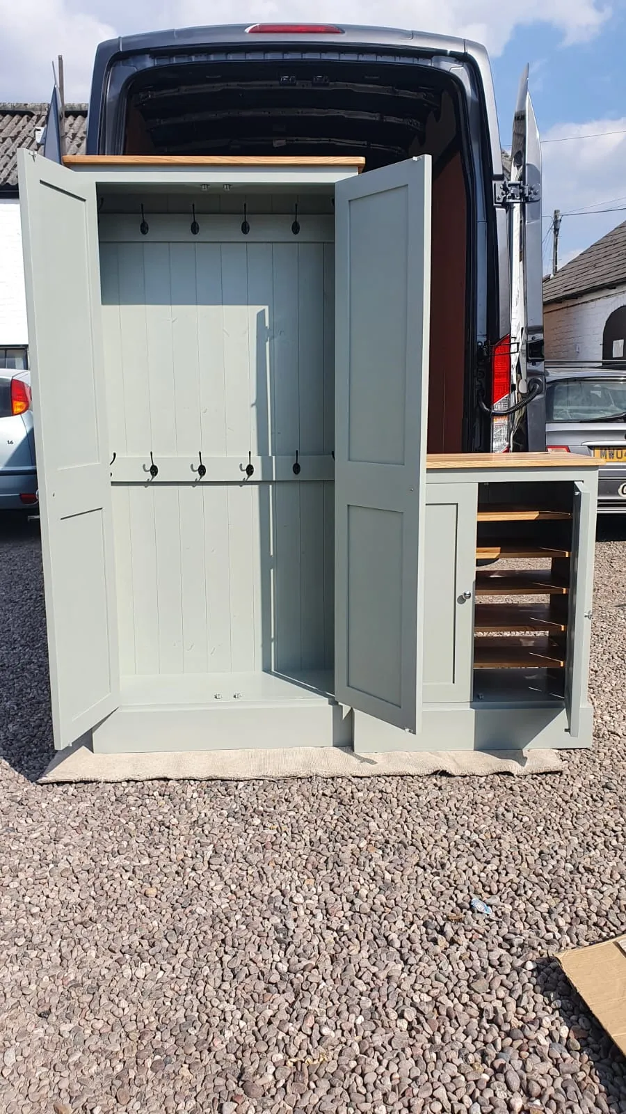 **4 Door Combination Coat and Shoe Storage Cupboard