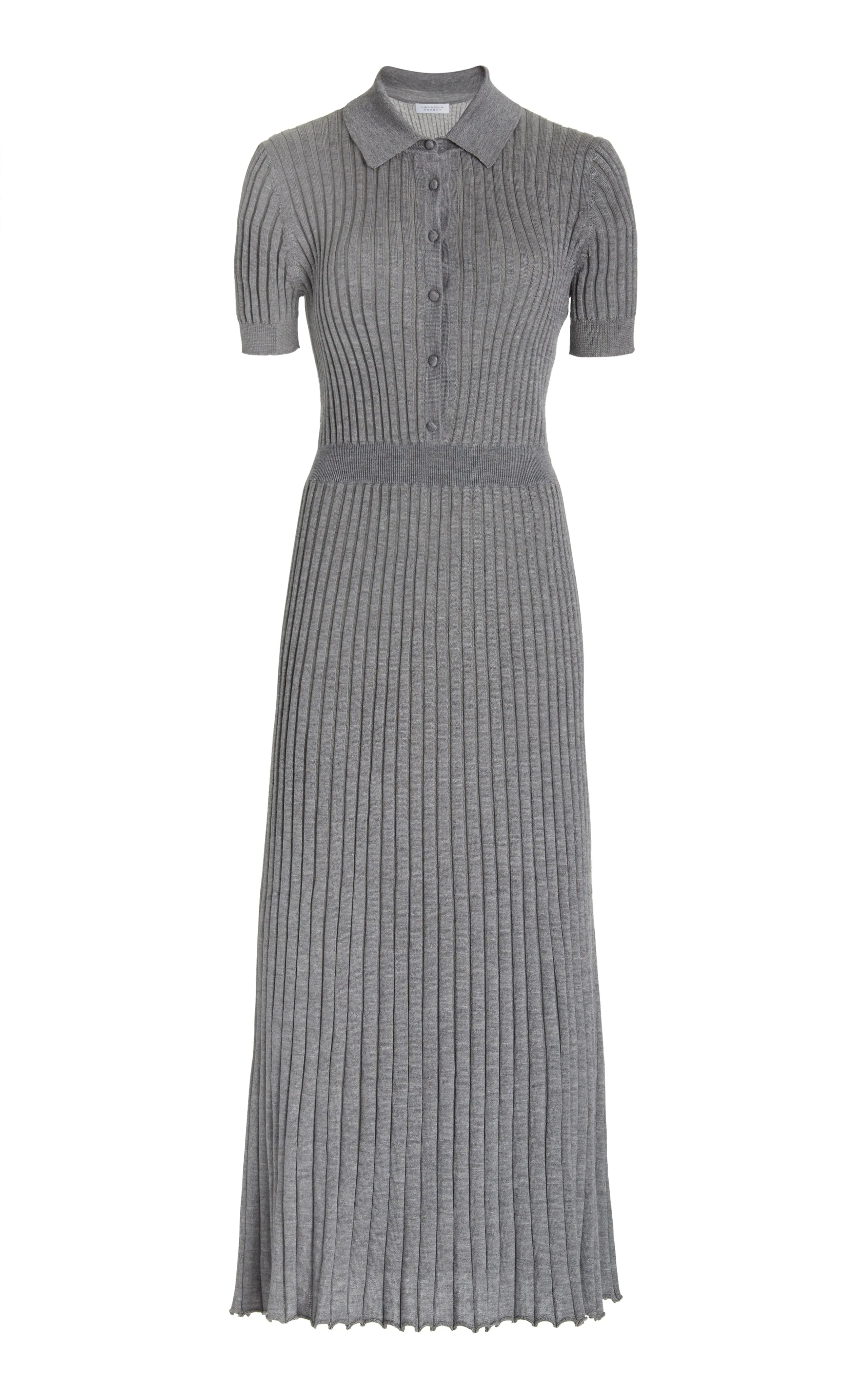 Amor Knit Midi Dress in Heather Grey Cashmere Silk