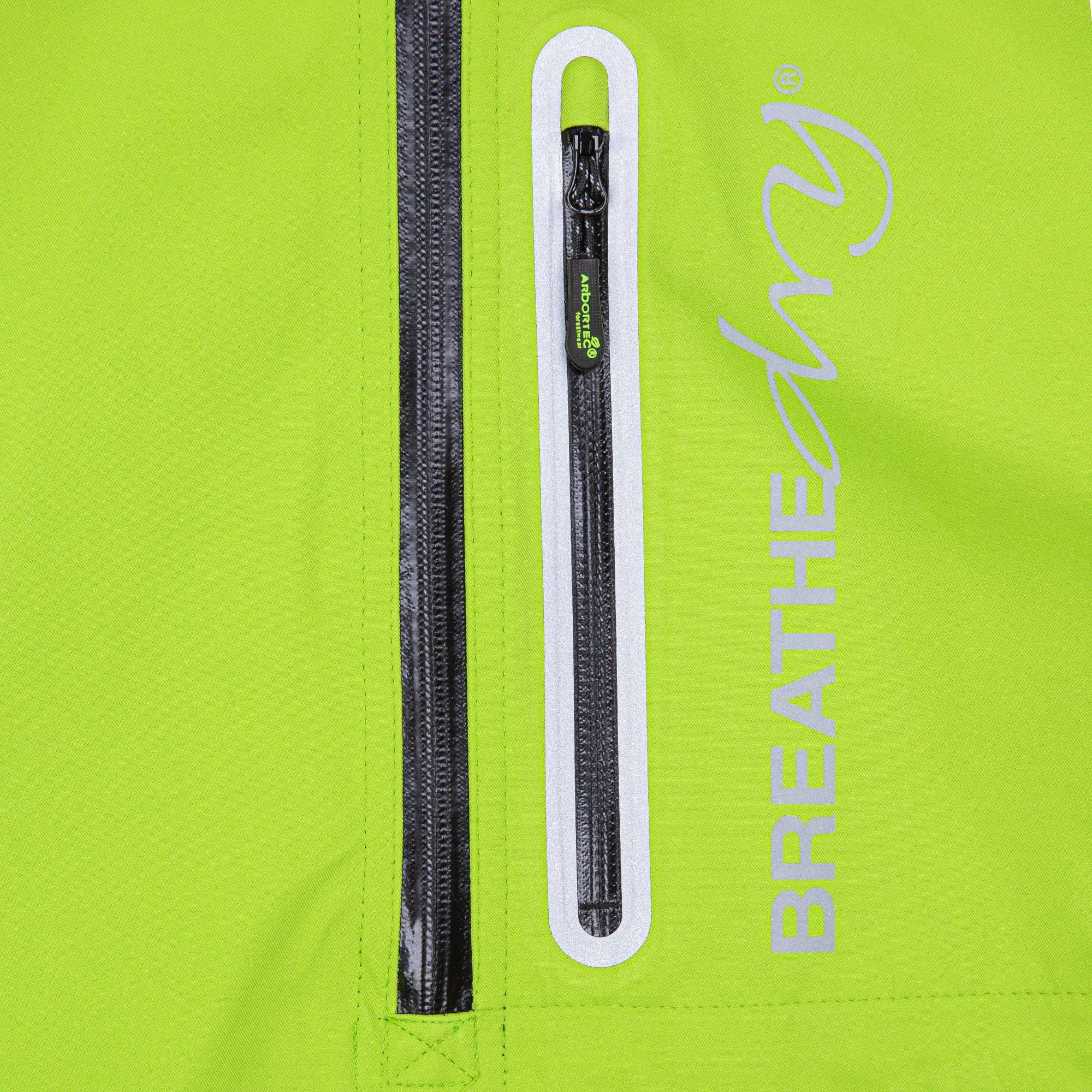 AT4400 Arbortec BreatheDry® Waterproof Rain Jacket - Lime