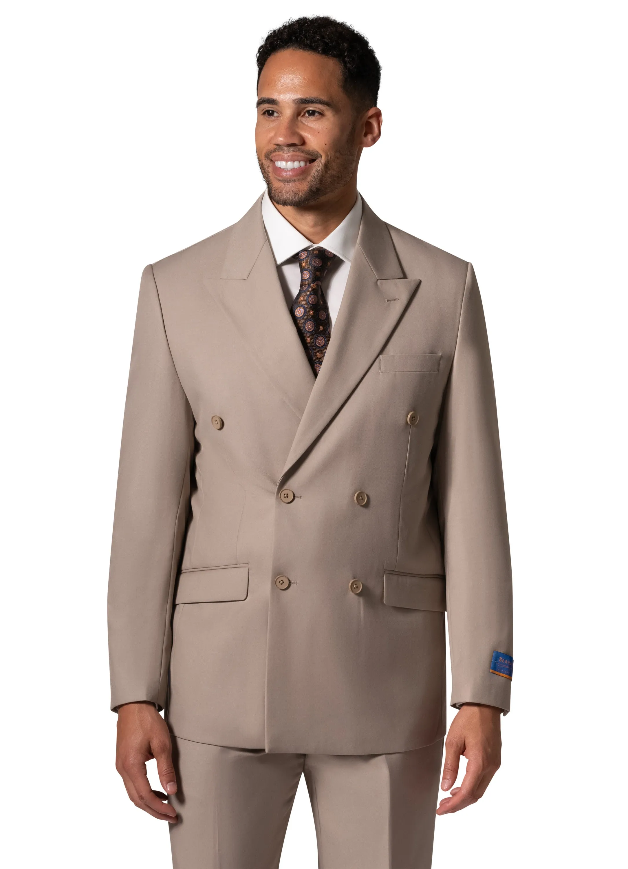 Berragamo A6732 D/B Slim Fit Suit - Tan