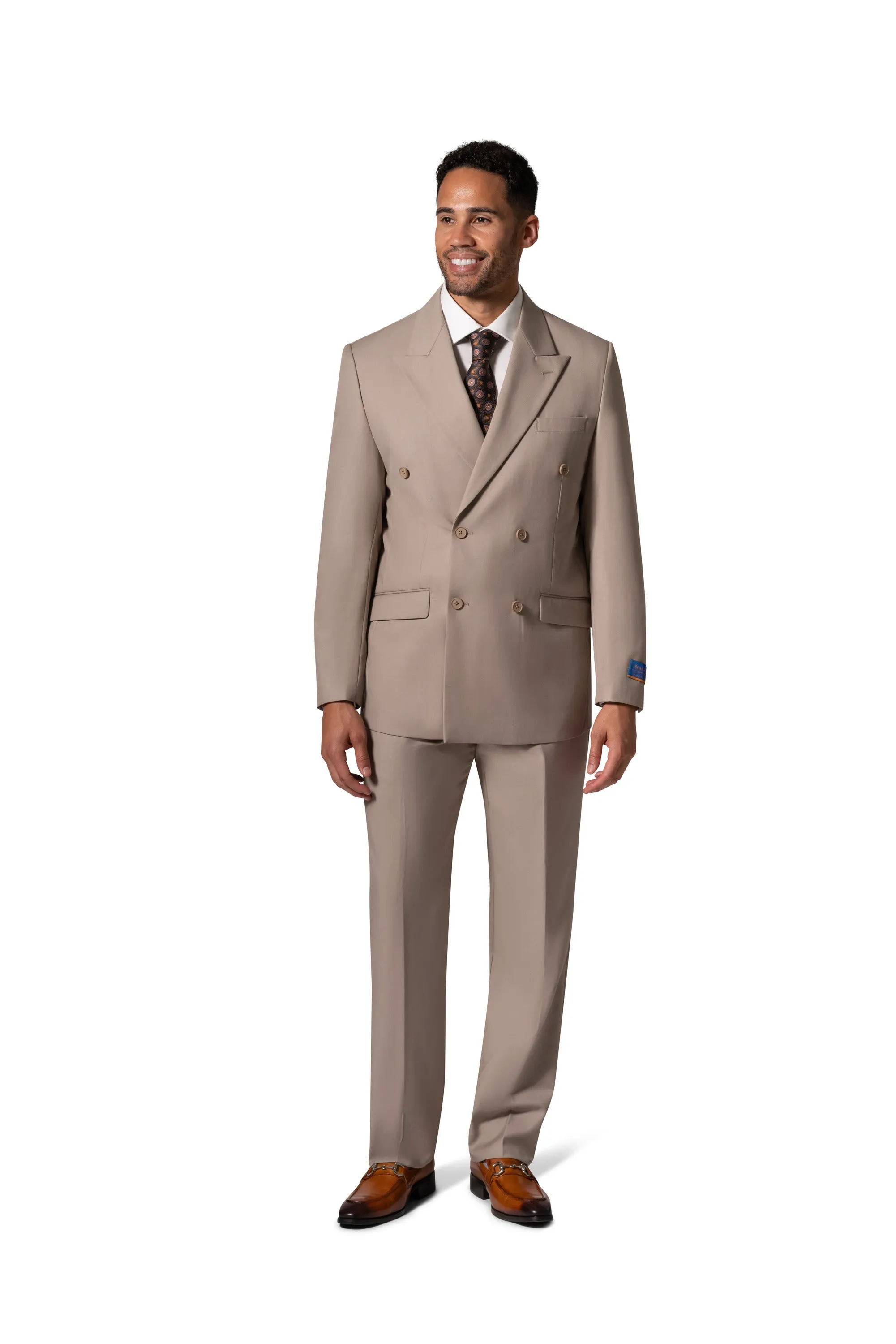 Berragamo A6732 D/B Slim Fit Suit - Tan