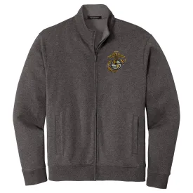 Big EGA Embroidered  Charcoal/Heather Interlock Full-Zip Jacket