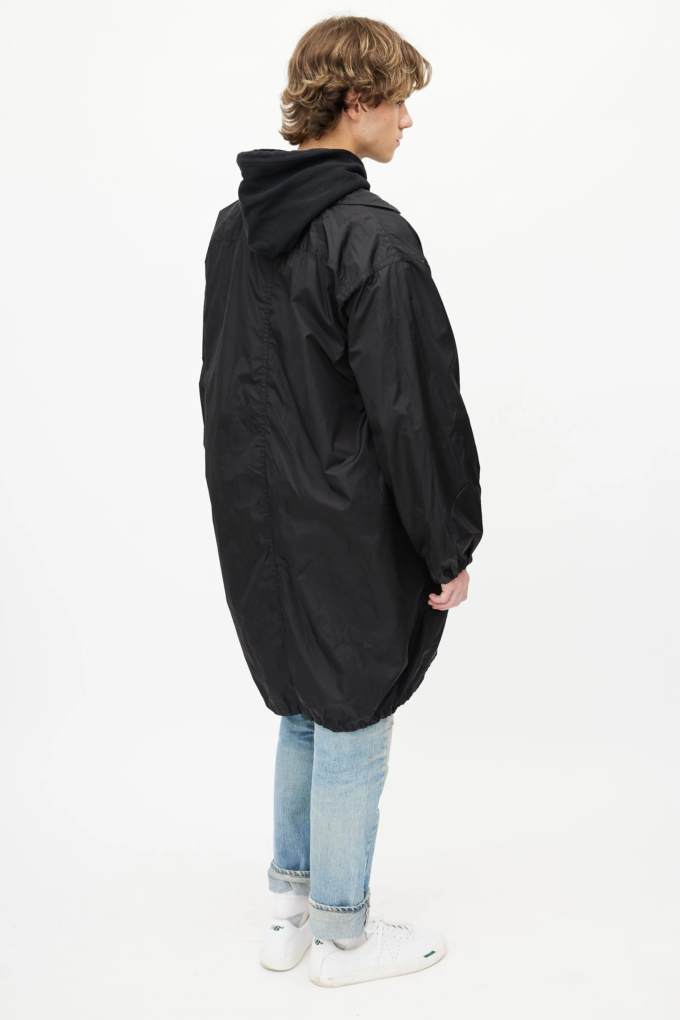 Black Nylon Lightweight Coat