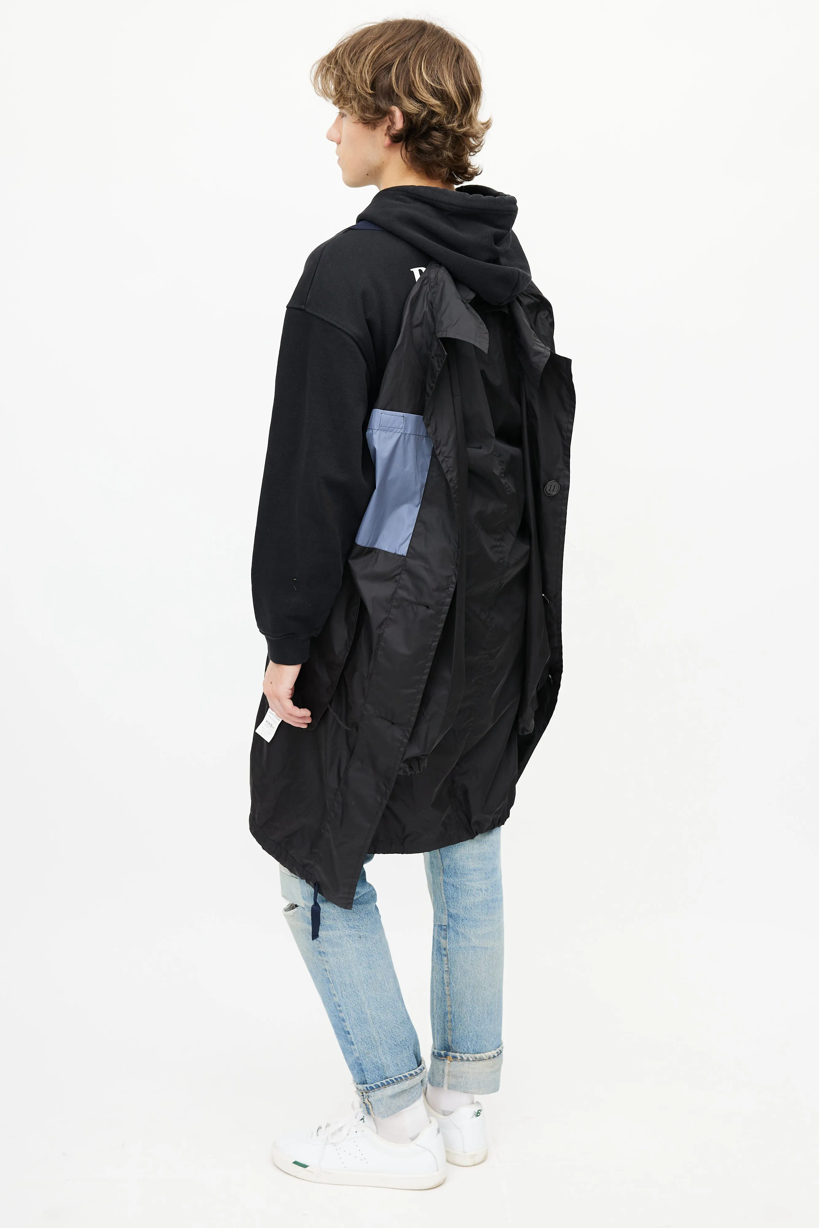 Black Nylon Lightweight Coat