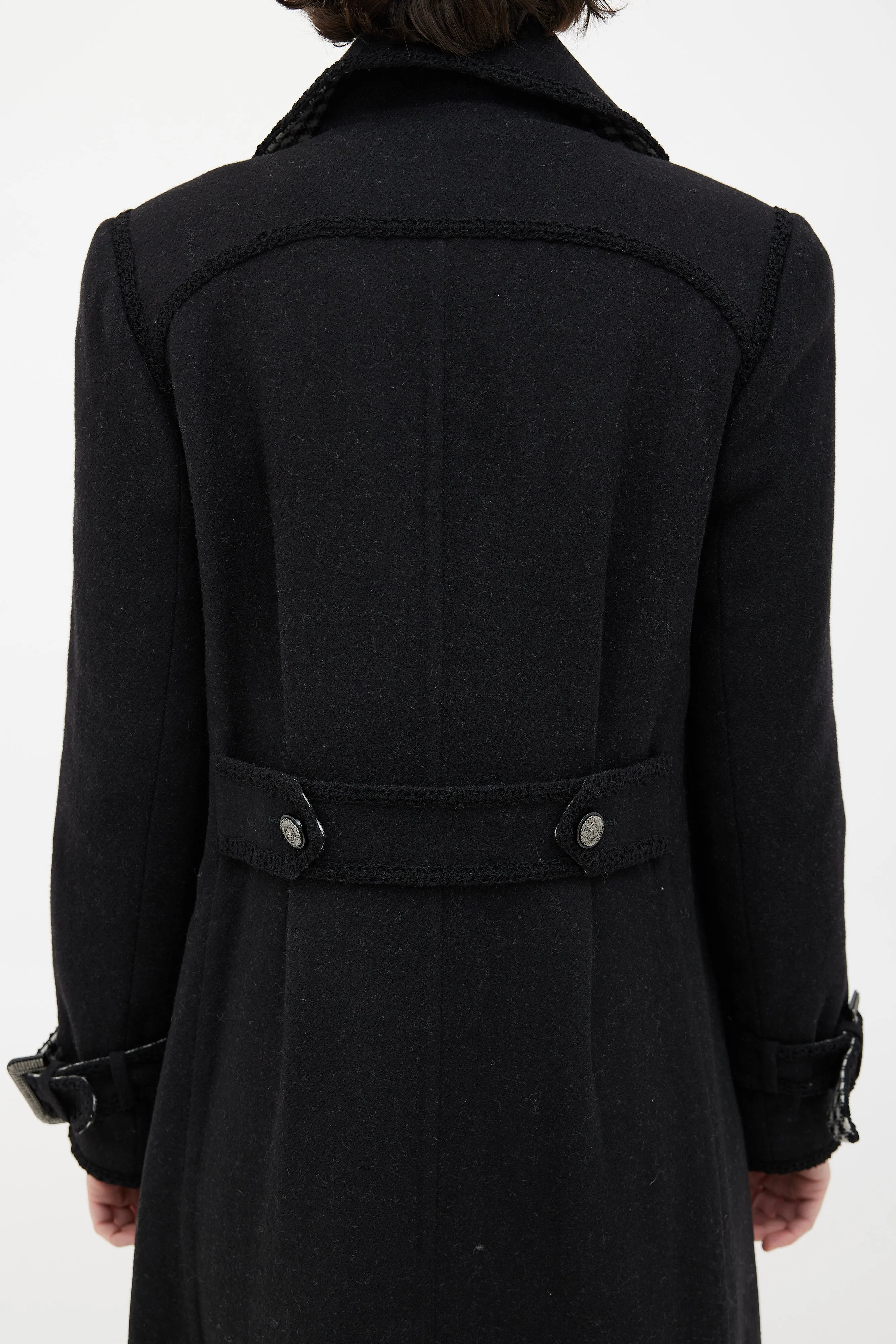 Black Wool Trench Coat