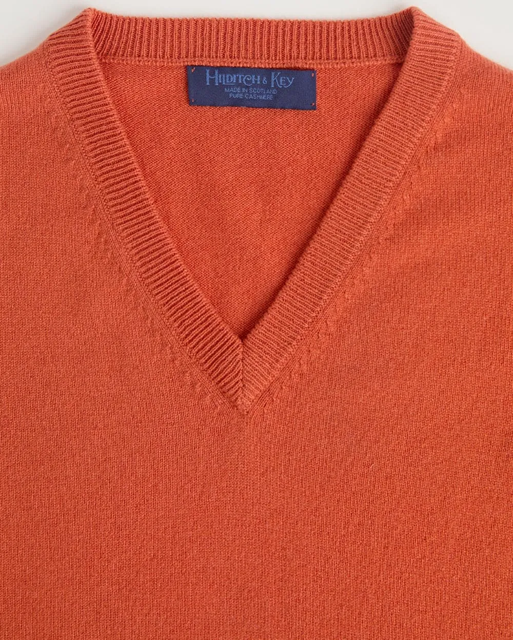 Burnt Orange Cashmere Slipover