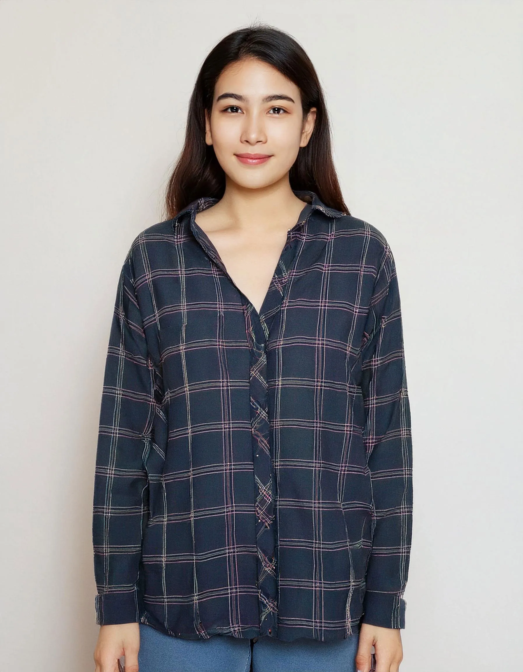 Charcoal Crosshatch Flannel Shirt