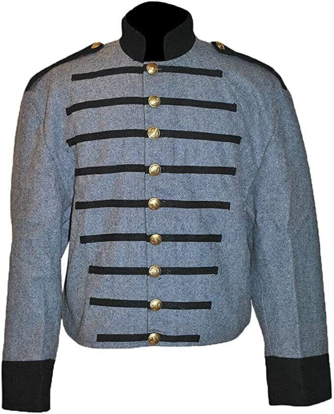 Civil war American Virginia Cavalry Shell Jacket with Black Epaulets Trim | war military jackets | solider Army Jacket | Captain Jacket