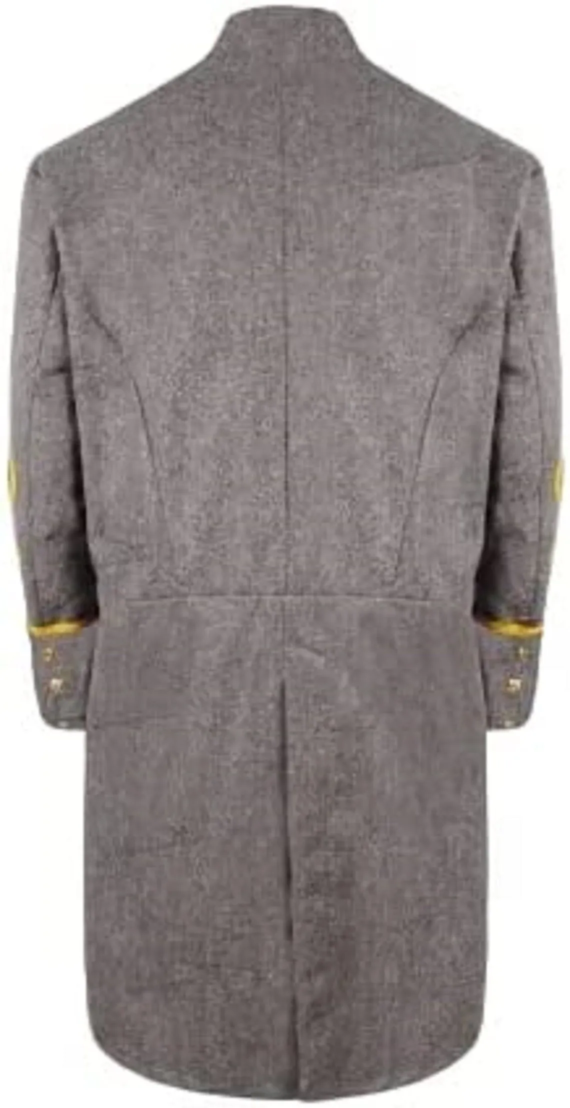 Civil War CS Officer's Single Breast 4 rows Braid Grey Wool Frock Coat -