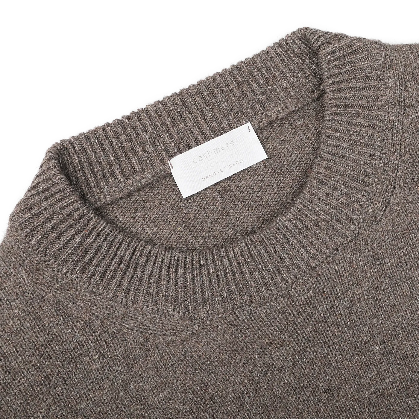 Corteccia Brown Cashmere Crewneck Sweater