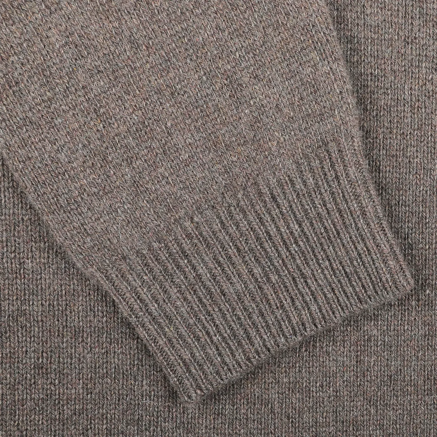 Corteccia Brown Cashmere V-Neck Sweater