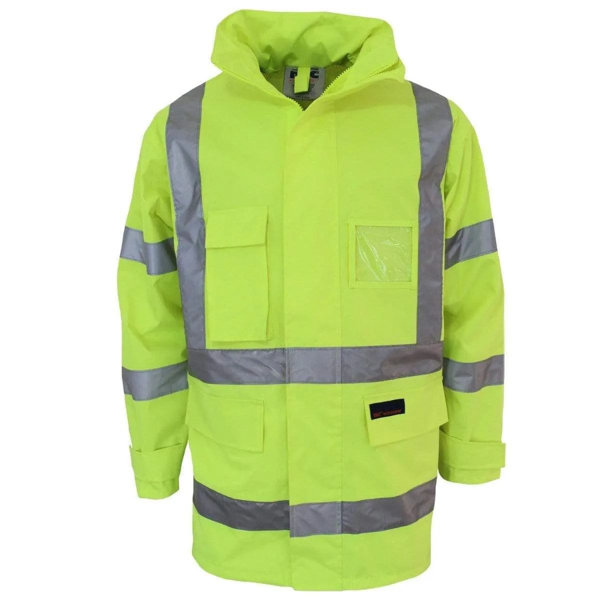 Dnc Workwear Hi-vis "X" Back Rain Jacket Bio-motion Tape - 3996