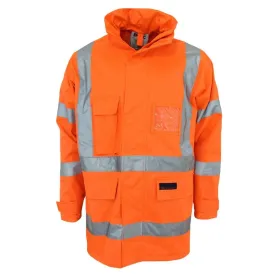 Dnc Workwear Hi-vis "X" Back Rain Jacket Bio-motion Tape - 3996