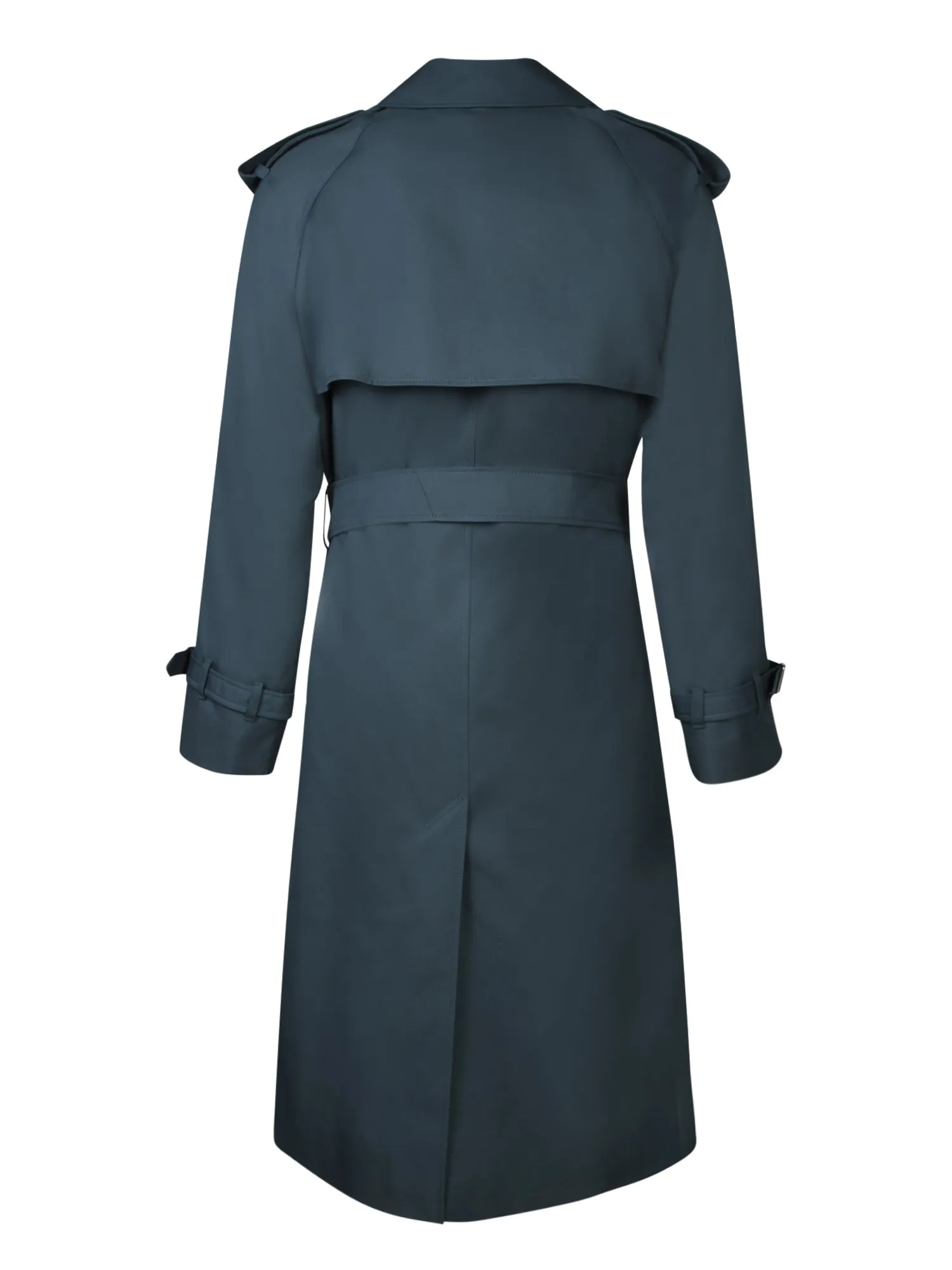 Double-breasted Blue Trench Coat