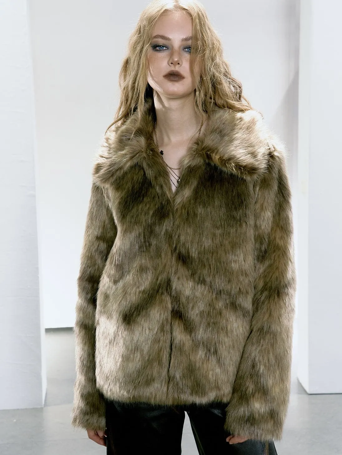 Eco-Chic Fur Short Coat