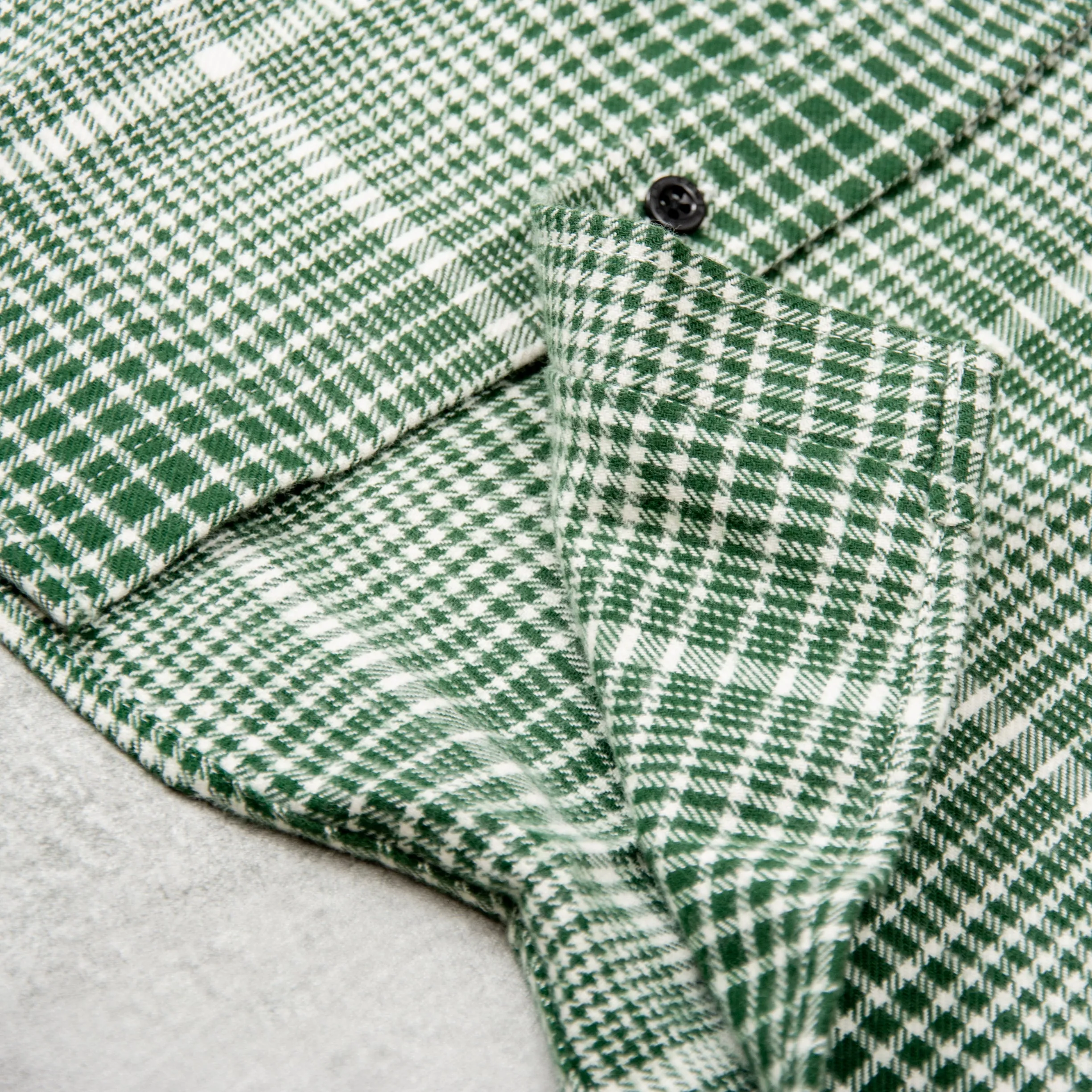 Edwin Millenium Heavy Flannel Shirt - Green / White