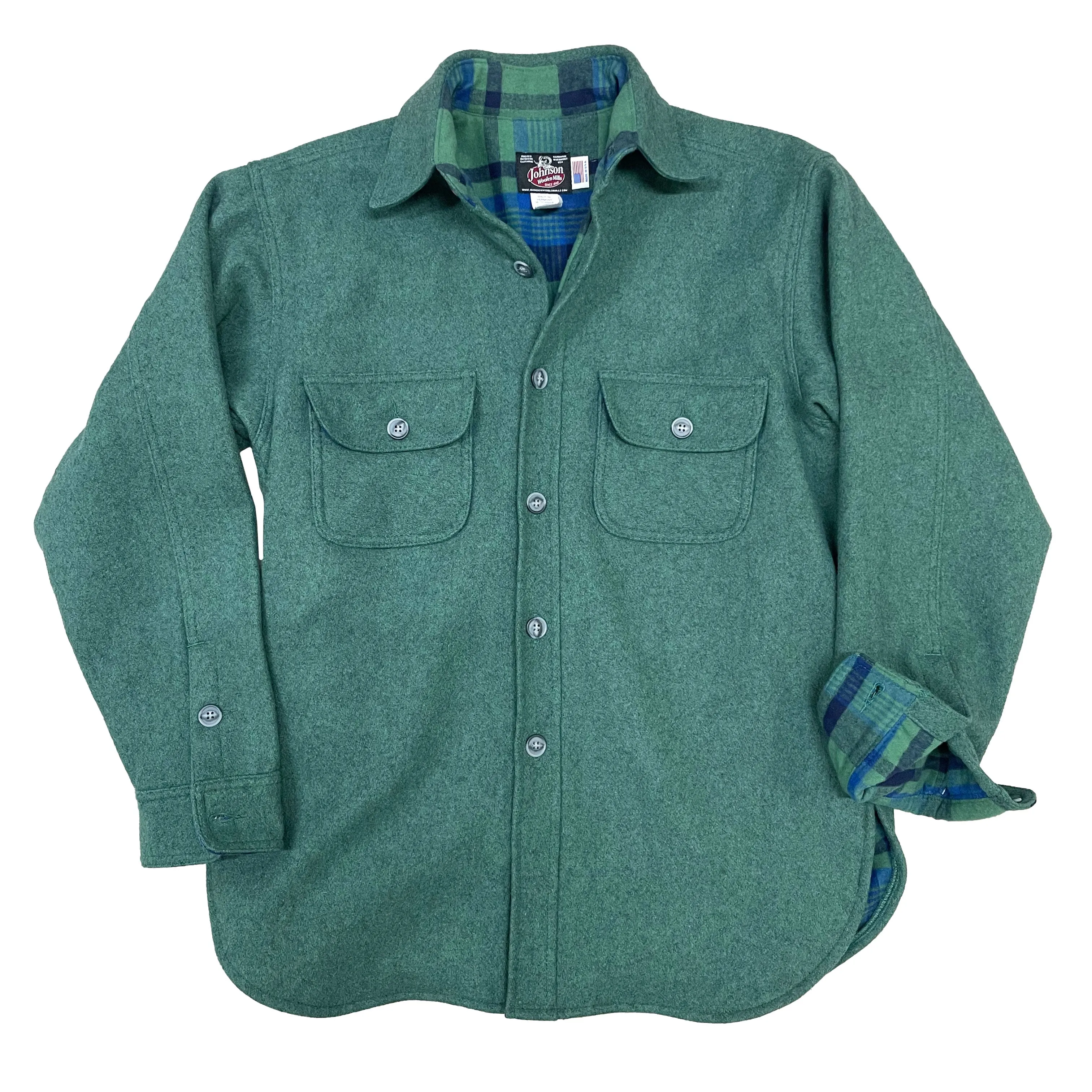 Flannel Lined Wool Button Down Shirt