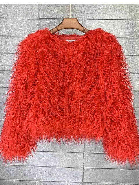 Fur Elegant Fringe Coat