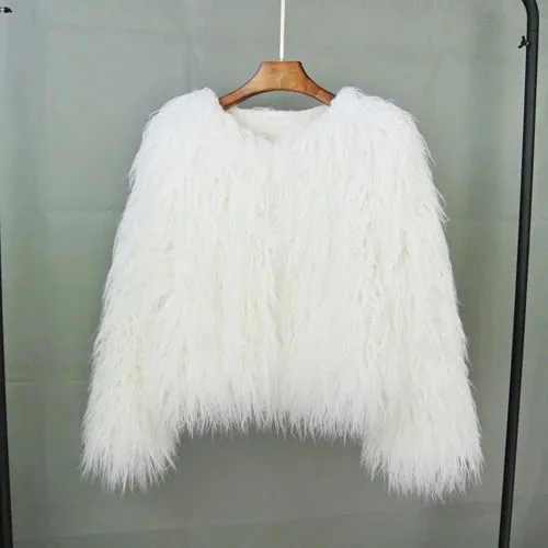 Fur Elegant Fringe Coat