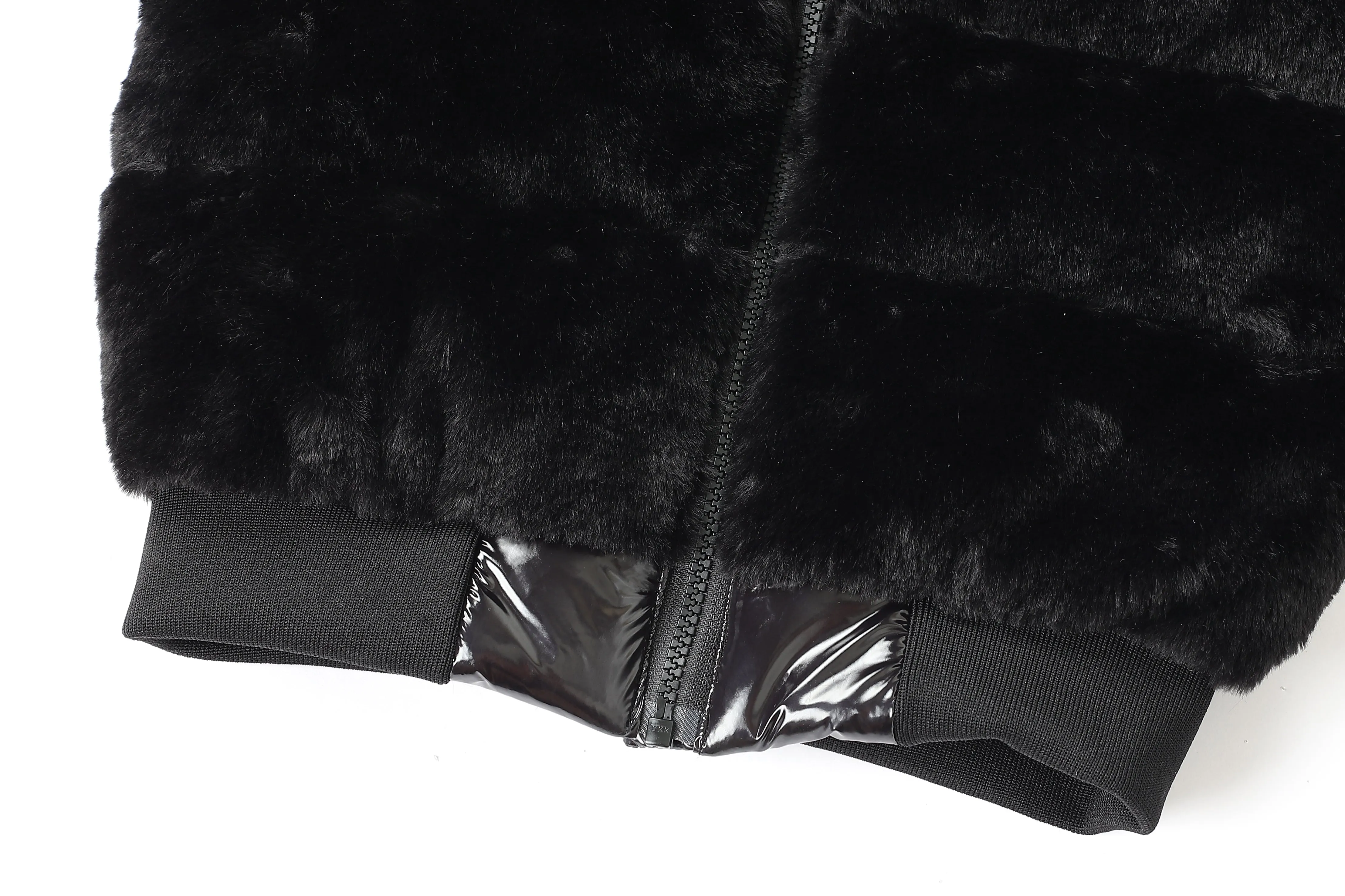 Fur Front Black Coat