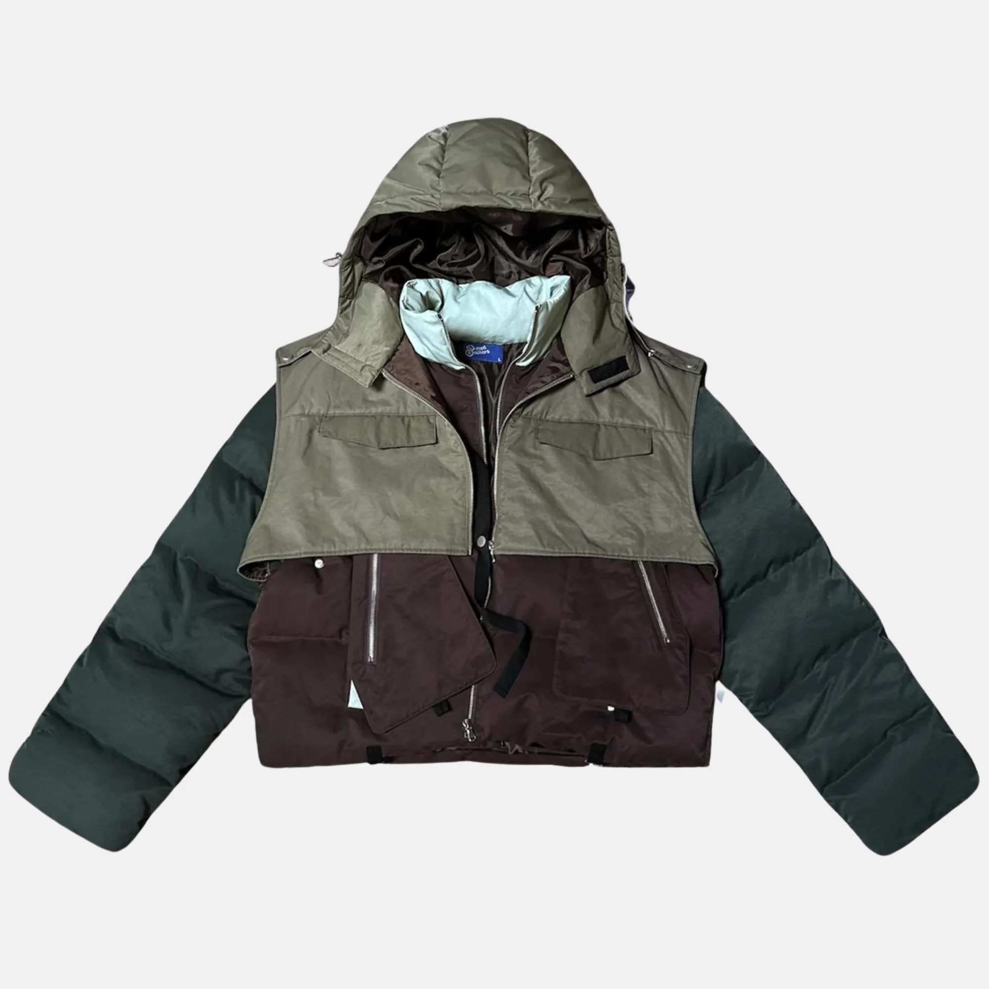 Lifted Anchors Daphne Layered Utility Forest Puffer Coat