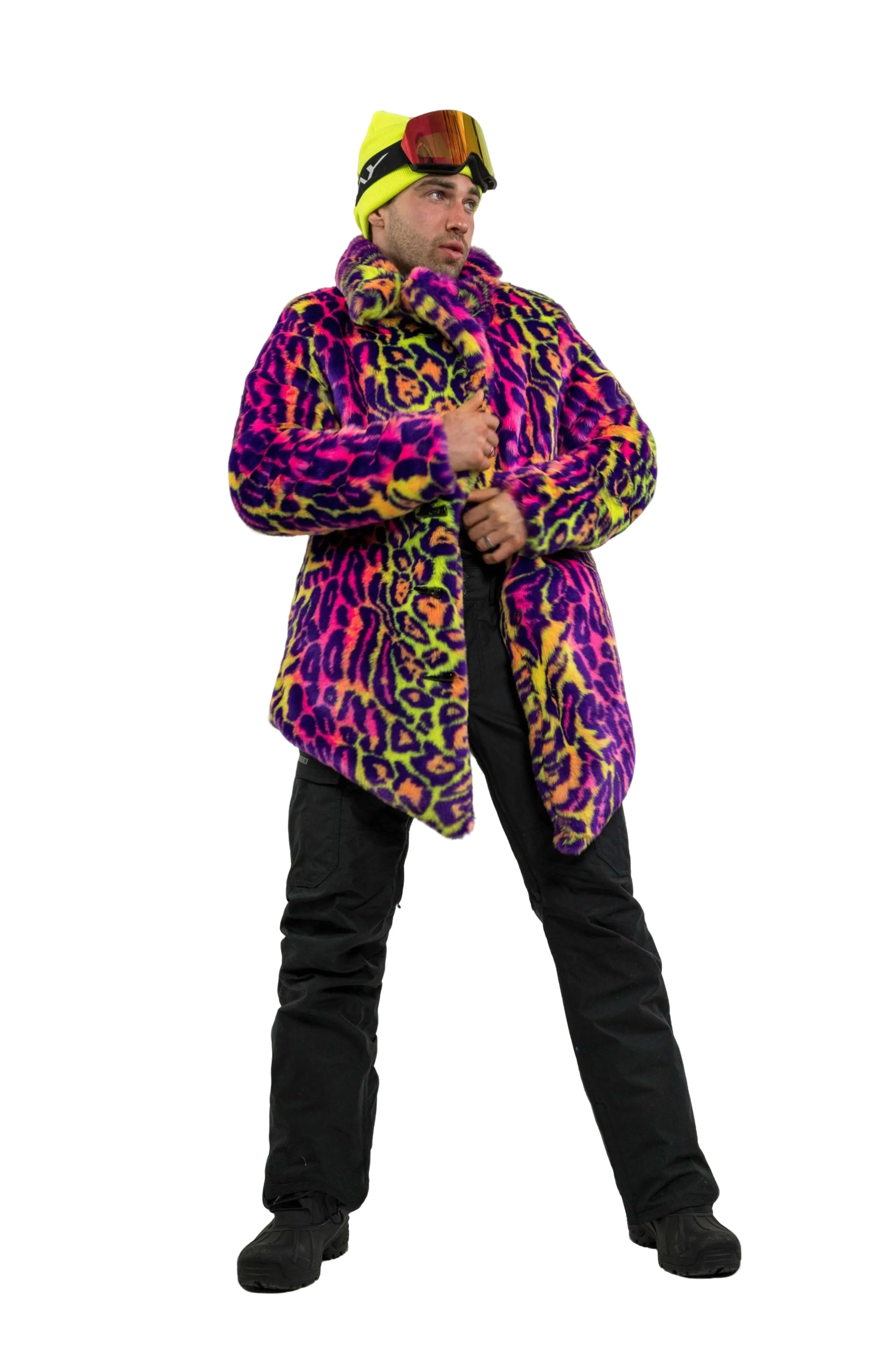 Men's Duke Coat in "Neon Cheetah"