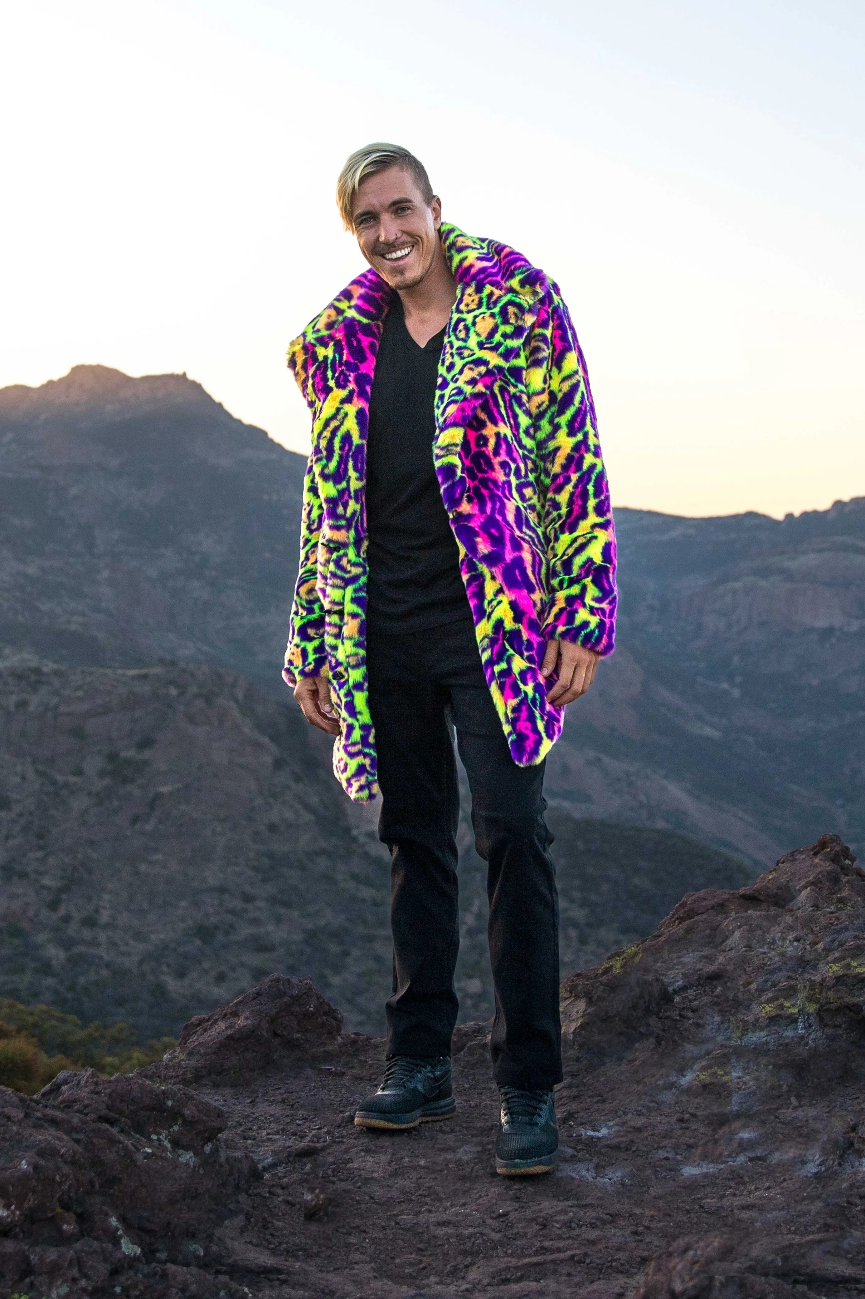 Men's Duke Coat in "Neon Cheetah"