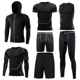 Men's Sports Suit Compression Tracksuit Fitness Gym Clothes For Jogging Sets Running Sportwear Training Exercise Workout Tights