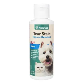 NaturVet Tear Stain Topical Remover Plus Aloe 4fl oz