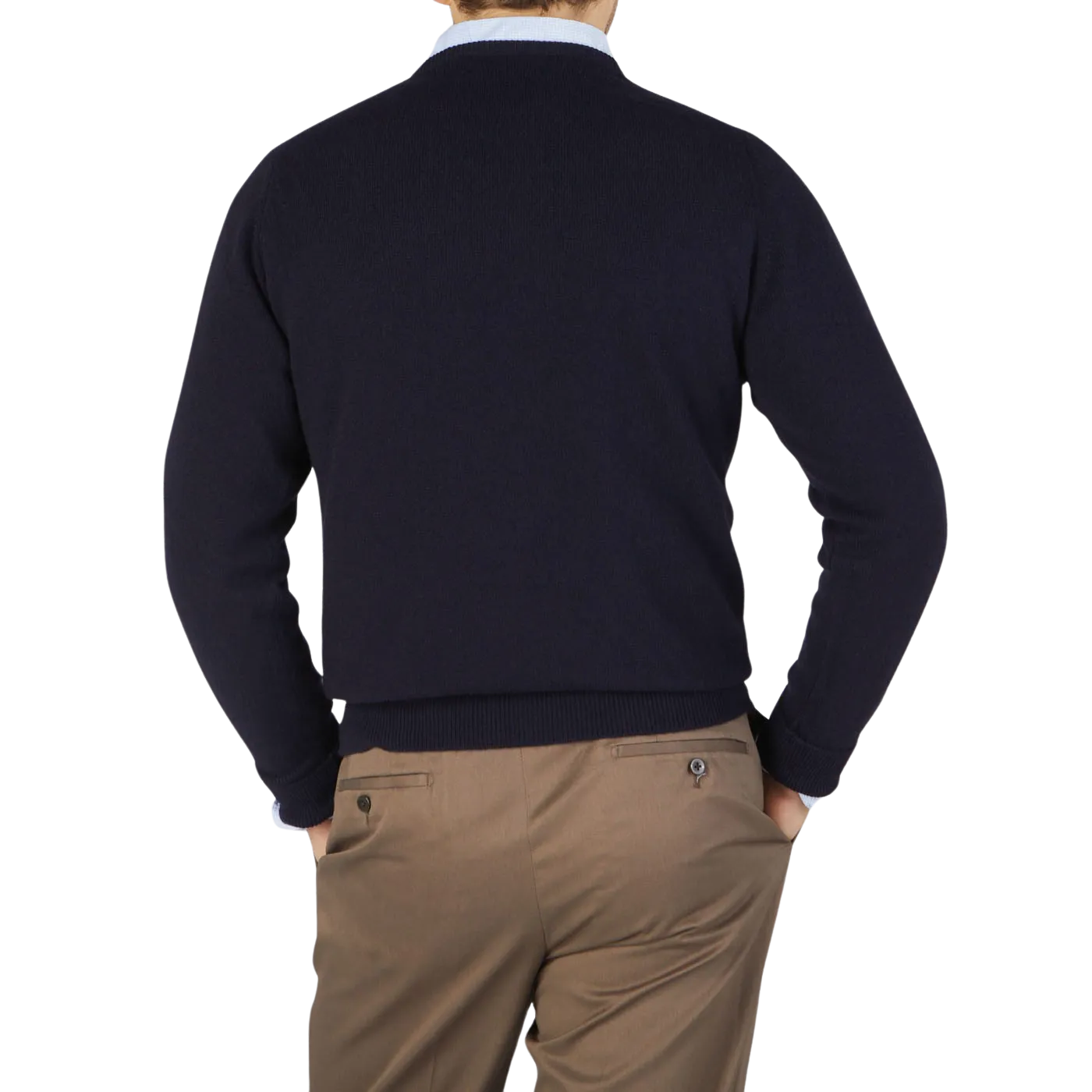 Navy Crew Neck Cashmere Sweater