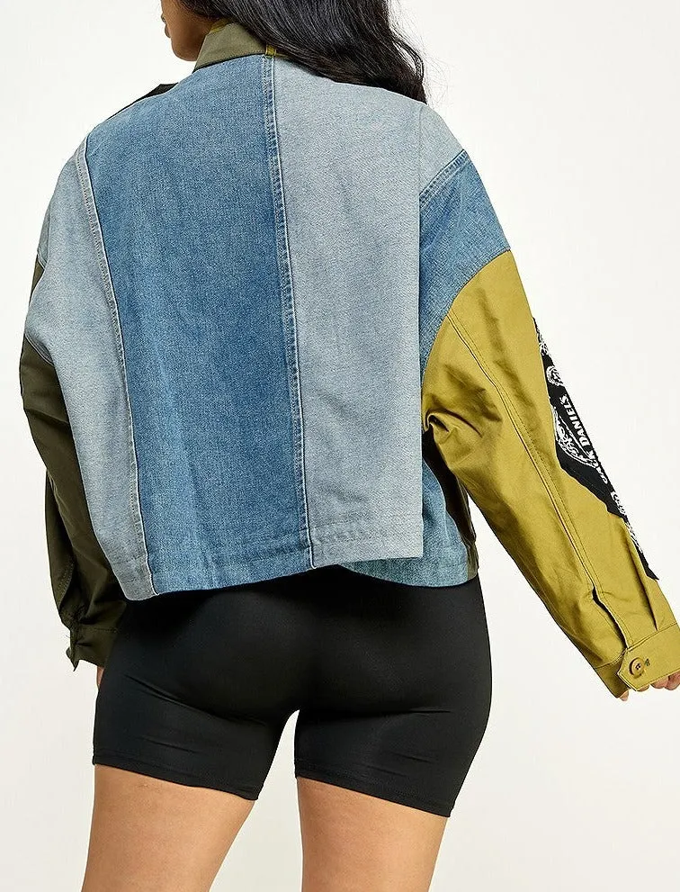 Olive Oversized Short Jacket