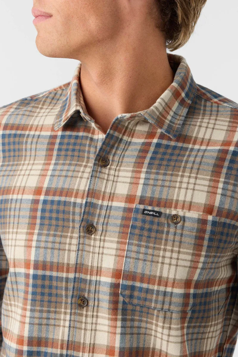 O'Neill Winslow Plaid Flannel L/S Shirt-Chocolate Chip