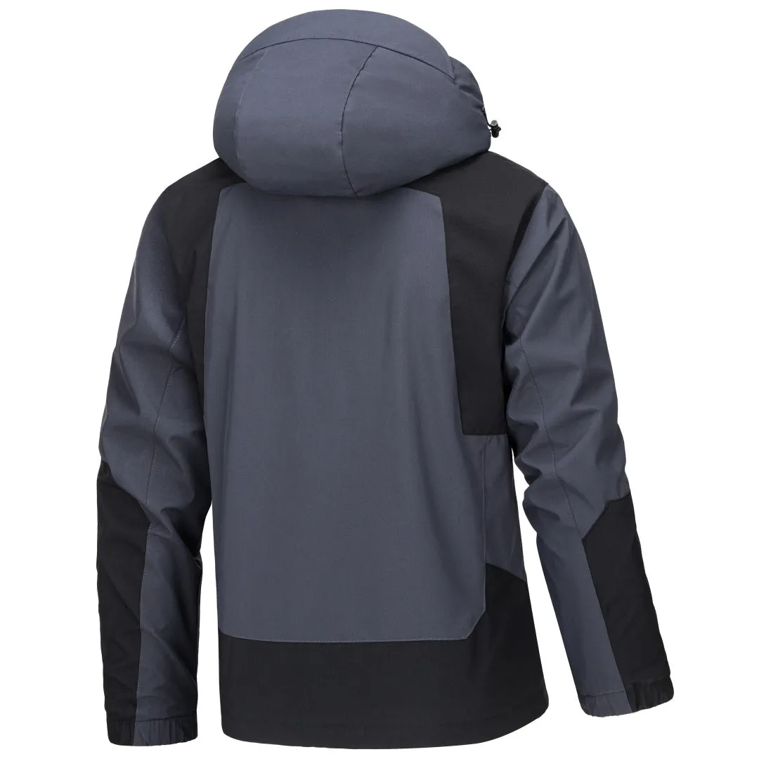 OUTDOOR DETACHABLE HOODED WATERPROOF HARDSHELL JACKET