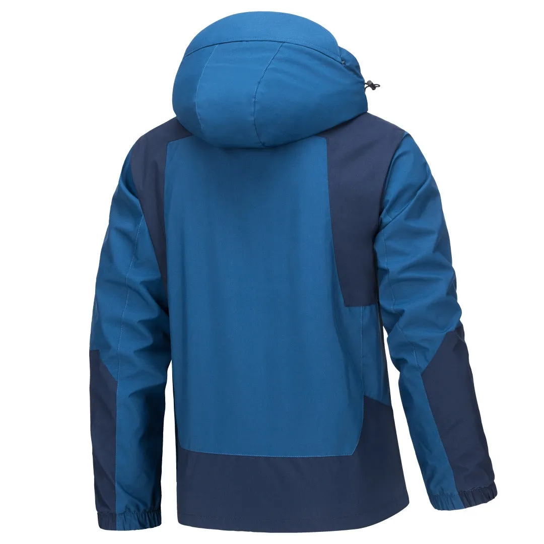 OUTDOOR DETACHABLE HOODED WATERPROOF HARDSHELL JACKET