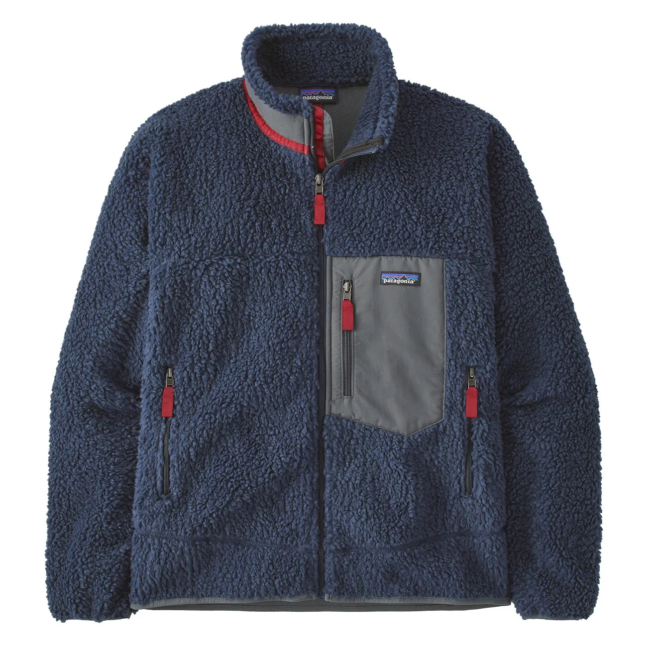 Patagonia Classic Retro-X Fleece Jacket New Navy w/ Wax Red