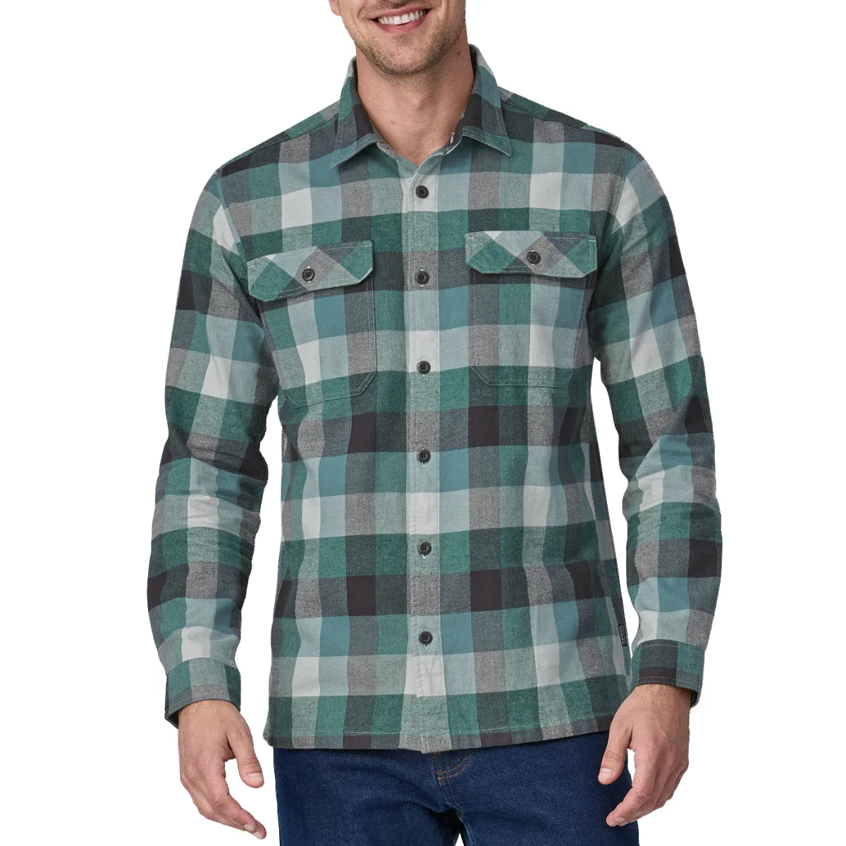 Patagonia Fjord Midweight Organic Cotton Long Sleeve Flannel Shirt