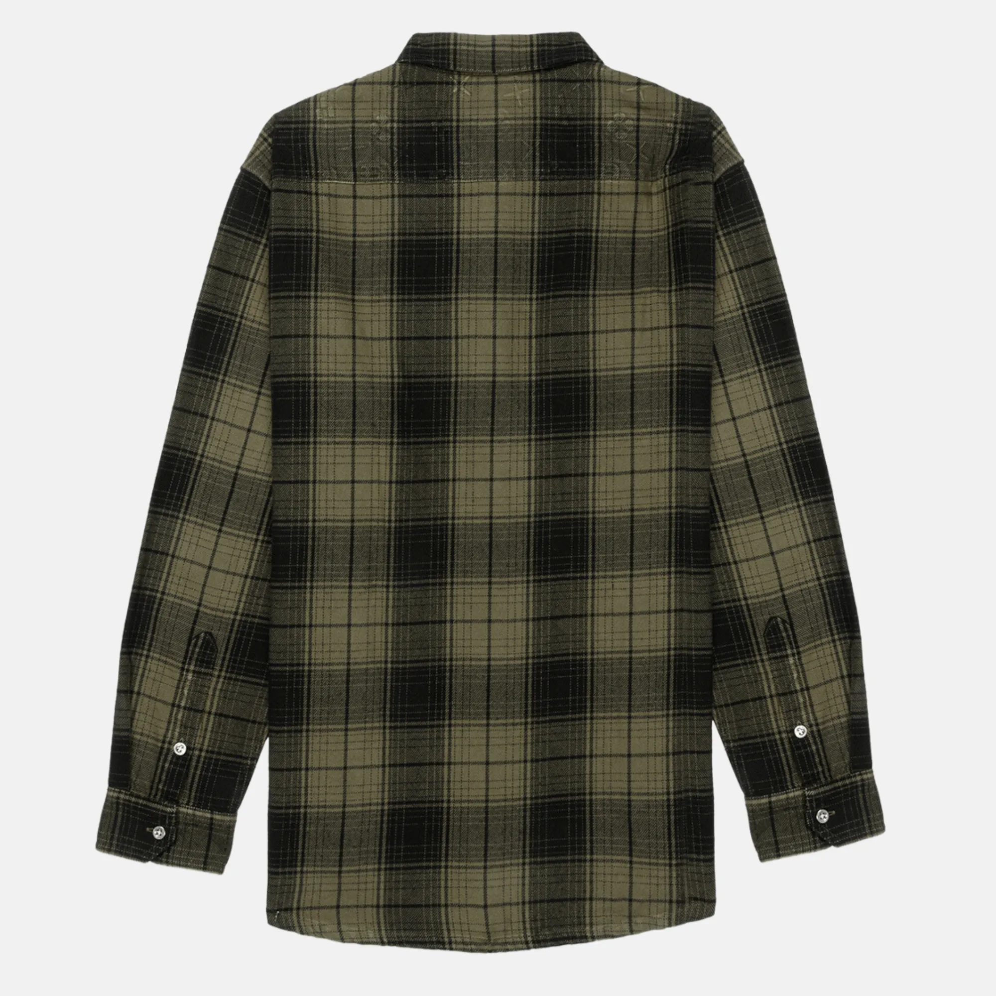 Purple Brand Winter Moss Overdyed Plaid Shirt