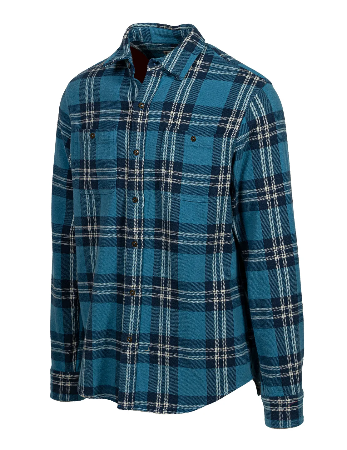 Schott Bros. PLAID FLANNEL SHIRT Men’s -SKY