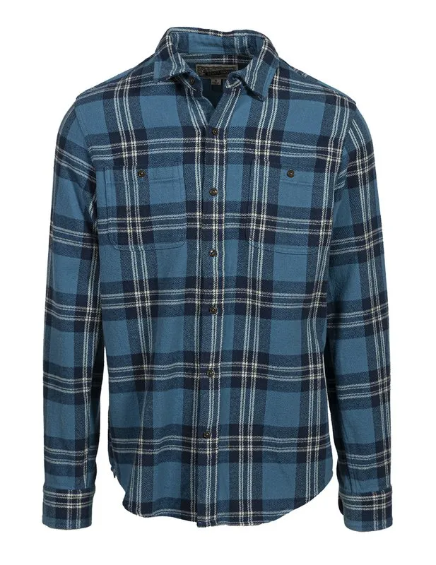 Schott Bros. PLAID FLANNEL SHIRT Men’s -SKY