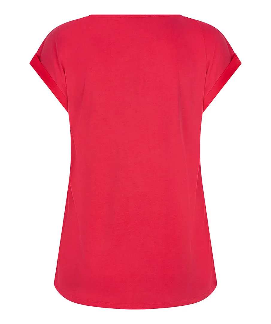 Short Sleeve Roll Cap Sleeve Tee