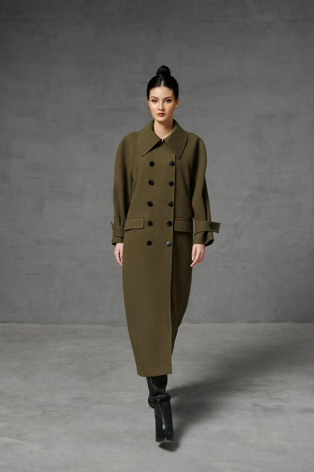 Somoon Double-Breasted Trench Coat