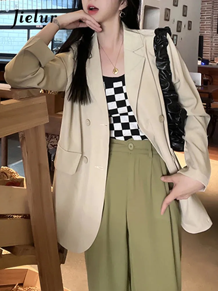 Spring Fashion Casual Women Blazers Summer Korean Suit Jacket Female Loose Sun-protective Office Lady Black Coat