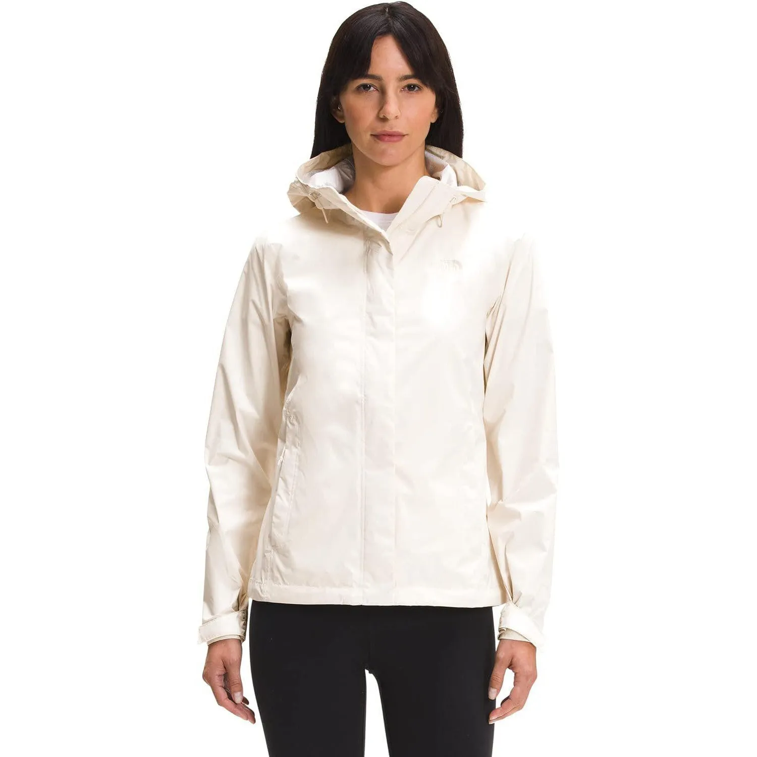 THE NORTH FACE Women’s Venture 2 Waterproof Hooded Rain Jacket (Standard and Plus Size), Gardenia White, X-Large