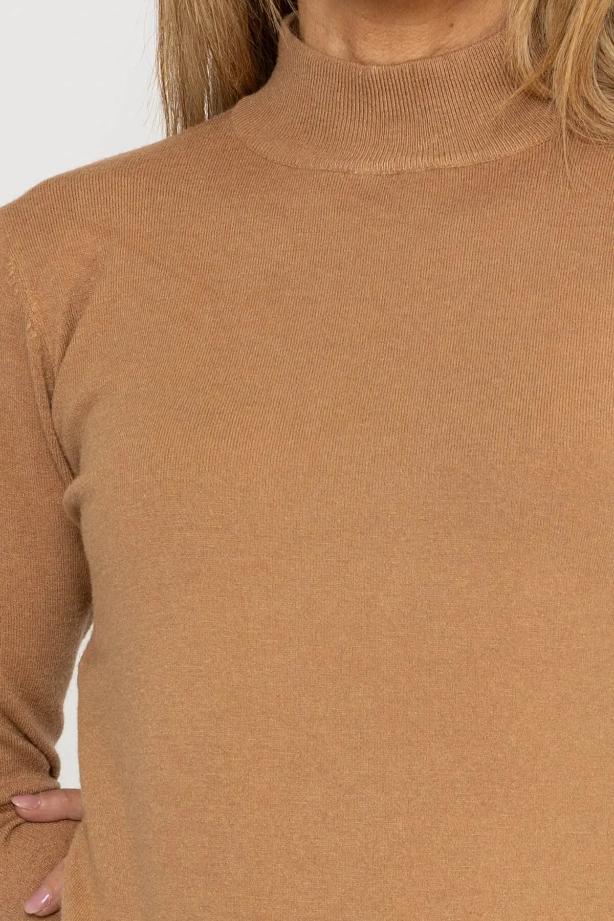 Turtleneck Knit in Camel