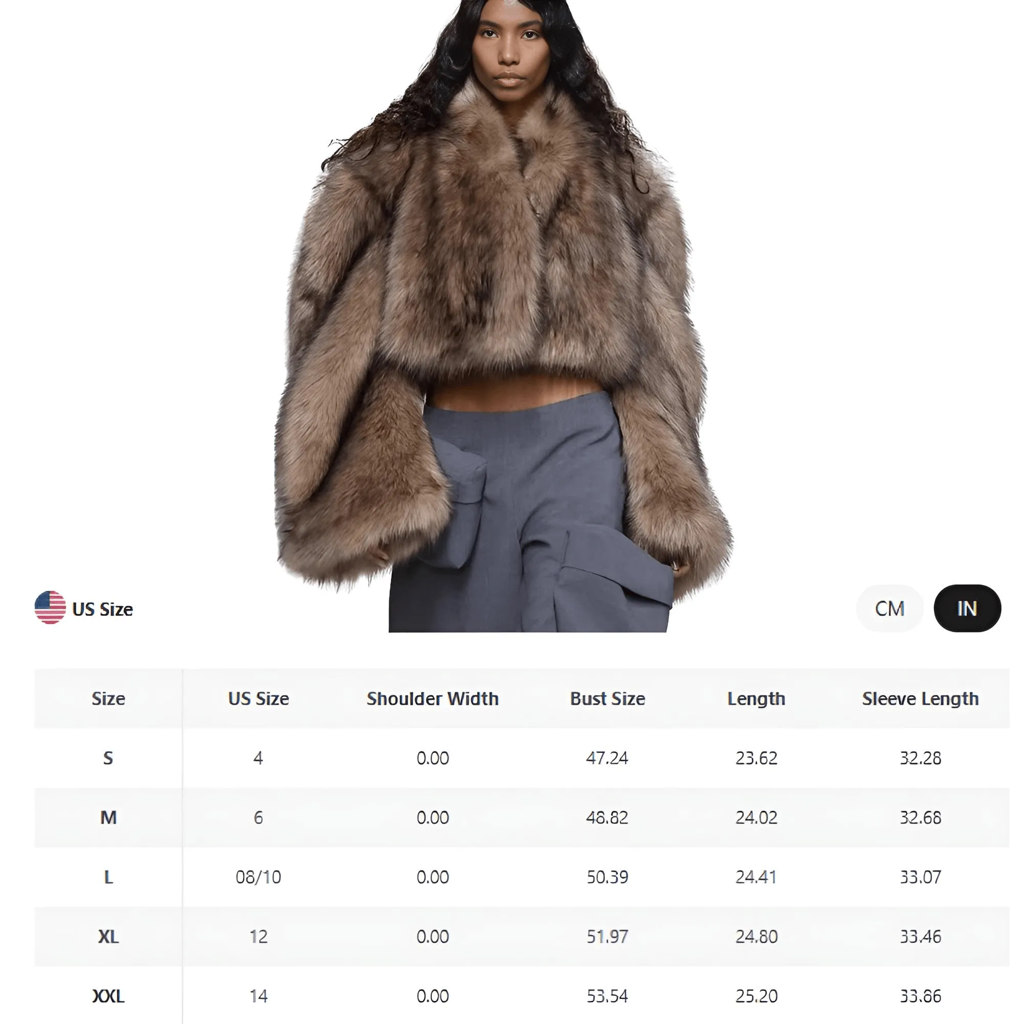 Women's Imitation Mink Fur Short Jacket Faux Fur Coat Long Sleeve Loose Thick Winter New